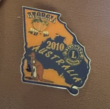 Australia Kangaroo Lions Club Organization State badge Lapel Hat Pin georgia