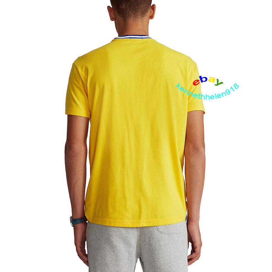 Polo Ralph Lauren Mens BRAZIL World Cup Short Sleeve T Shirt Yellow Tee XL