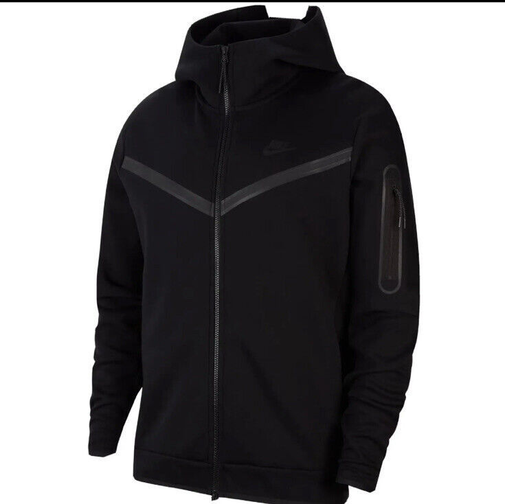 Nike Mens Tech Fleece Hoodie Black Medium Long Sleeve Cotton Nike Mens Tech Fleece Hoodie Black Medium Long Sleeve Cotton