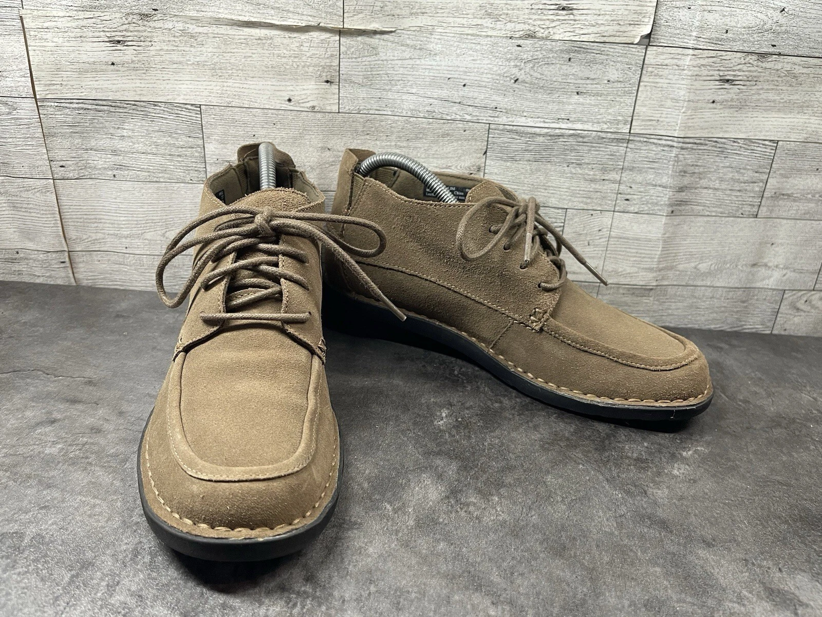 Clarks Chukka stivali donna 8 5 Nikki Class scarpe marrone scamosciato comodo stivaletti