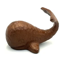 Vtg Red Mill Mfg Whale Resin Figurine Made in USA 3" L x 2" H Nautical Neutral
