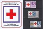 GB 1963 RED CROSS CENTENARY PRIVATE PRESENTATION PACK SG 642 644 MISSED GPO RARE