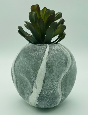 Glas  Vase Blumenvase Moderne Tischvase Blumen  Deko Pflanzen modern grau 11cm