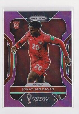 2022 Jonathan David Panini Prizm World Cup Qatar Purple /199 2022 Jonathan David Panini Prizm World Cup Qatar Purple /199