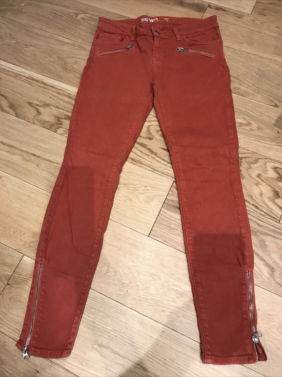 Vans red cheap jeans