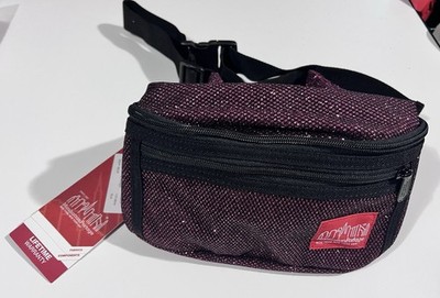 NWT Manhattan Portage Alleycat Midnight Waist Bag Burgundy Sparkling Color