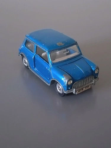 Dinky Morris Mini Minor automatic 183 Rare Blue Metallic Toy Car Meccano Vintage