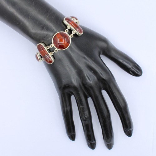 Lot of 4 Coleman Whitney Kelly Sterling Agate, Jasper, Gem Bracelets - Picture 8 of 8