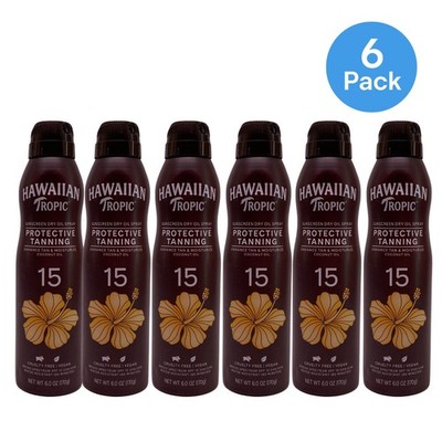 Hawaiian Tropic SPF 15 Dry Oil Spray 6 oz 6 Pack New