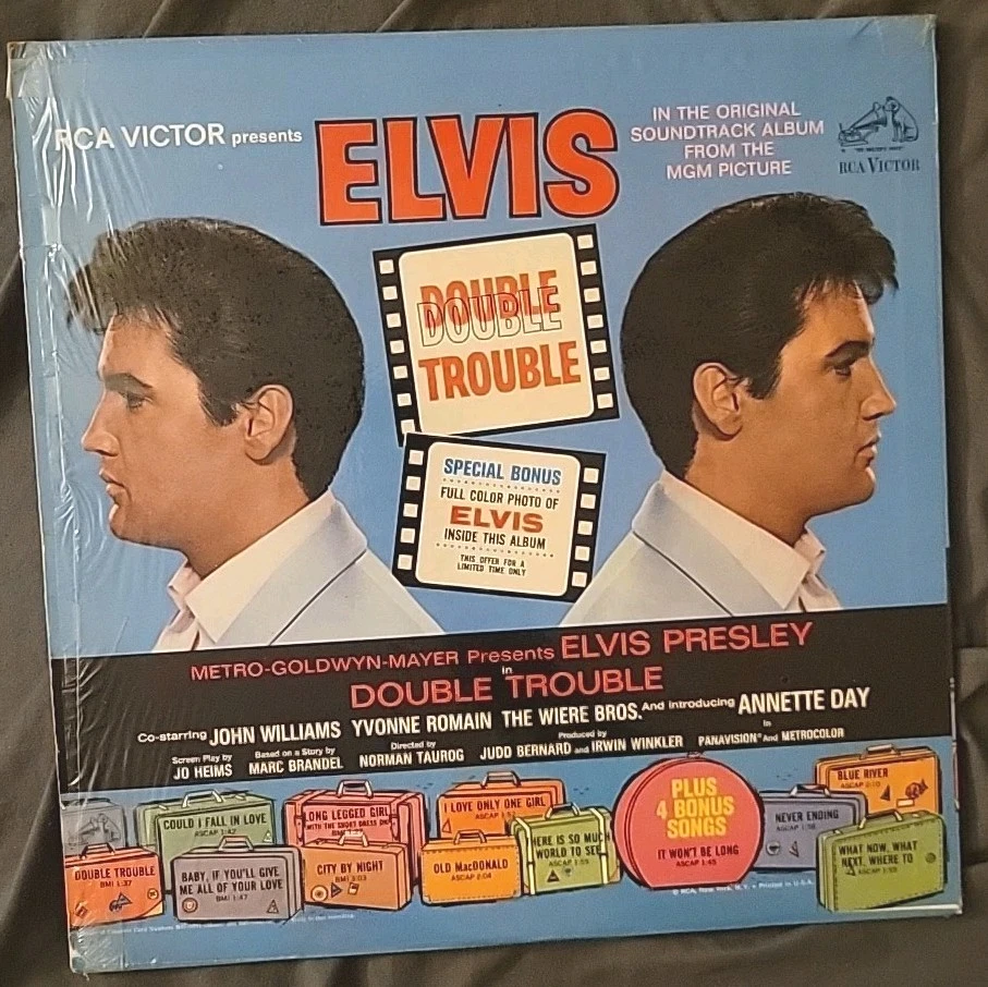 Elvis Presley Double Trouble LPM 3787 Record Album First Pressing No Bonus Photo - Image 2 of 4