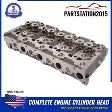 Fits Bobcat T190 Kubota V2003 Complete Engine Cylinder Head 6675642