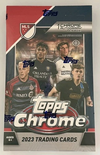 New 2023 Topps Chrome MLS Major League Soccer Hobby Box - 1 Auto per Box