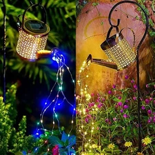 Solar Watering Can Light Outdoor Garden Yard Art Waterproof Lamp