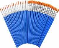 60 StüCk Pinsel, Runde Flache Kleine Pinselset Pinsel Set Acryl & ÖLgemäLde Perf