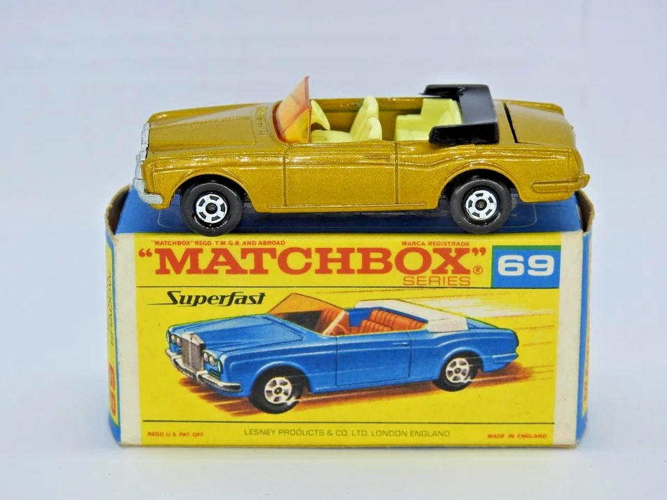 MATCHBOX SUPERFAST No.69 ROLLS ROYCE SILVER SHADOW MINT IN RARE F2 BOX 1971-72 - Image 3 of 4