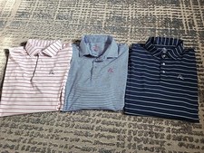Rhoback The Old Glory Stripe Golf Polo Shirt Performance XXL 3 Pcs Bundle