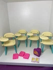 1996 Vintage Mattel Barbie Classroom Chairs, And Accessories