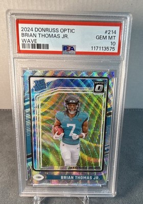 2024 Panini Donruss Optic - Rated Rookie Brian Thomas Jr. #214 Wave Prizm...
