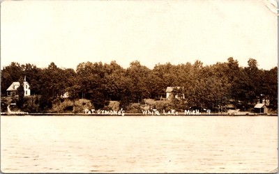 Vintage Postcard RPPC Pat Dymond's White Lake Oakland County Michigan J1