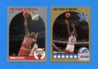 1990-91 NBA HOOPS Michael Jordan #65 Card and #5 All-Star Card-LOT OF (2) CARDS!