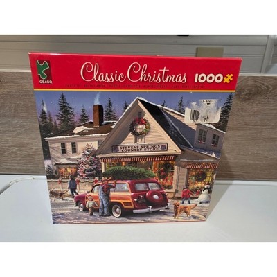 Ceaco 1000 Pc Jigsaw Puzzle Classic Christmas Country Store 27 x 19 In -Complete