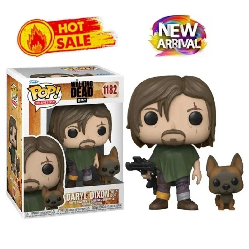 Funko Pop Style Walking Dead Daryl with Dog #1182 | Vinyl Action Figure