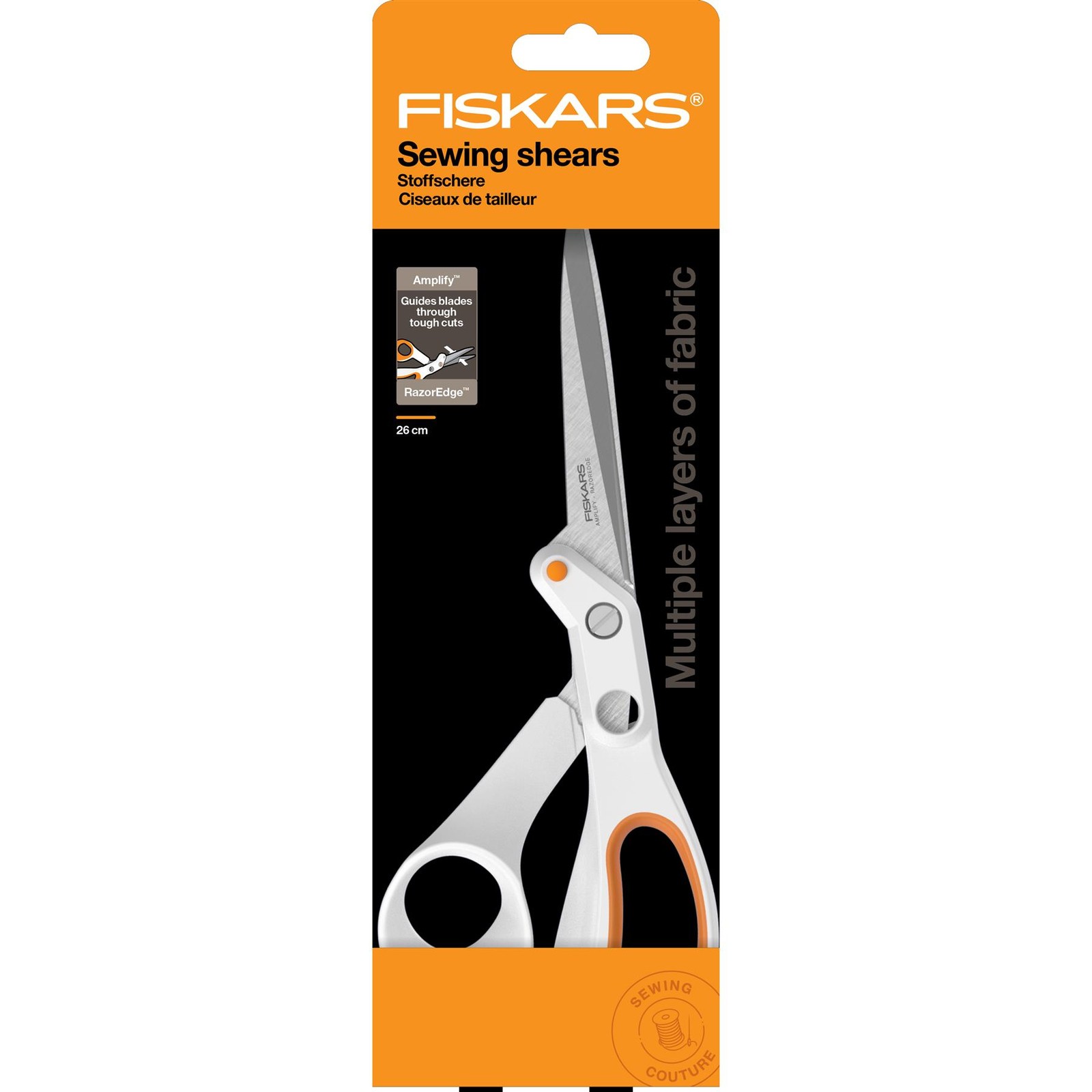 Fiskars Amplify Scissors Razor Edge Dressmaking Shears: 26 cm/10.24 inches