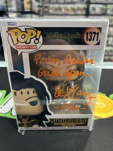 Jujutsu Kaisen Anime Suguru Geto #1371 Signed By Lex Lang Funko Pop JSA COA