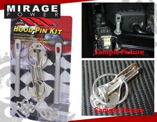 Silver Aluminum Hood Bonnet Security Lock Down Pins Kit Pair For Eclipse Mirage Silver Aluminum Hood Bonnet Security Lock Down Pins Kit Pair For Eclipse Mirage