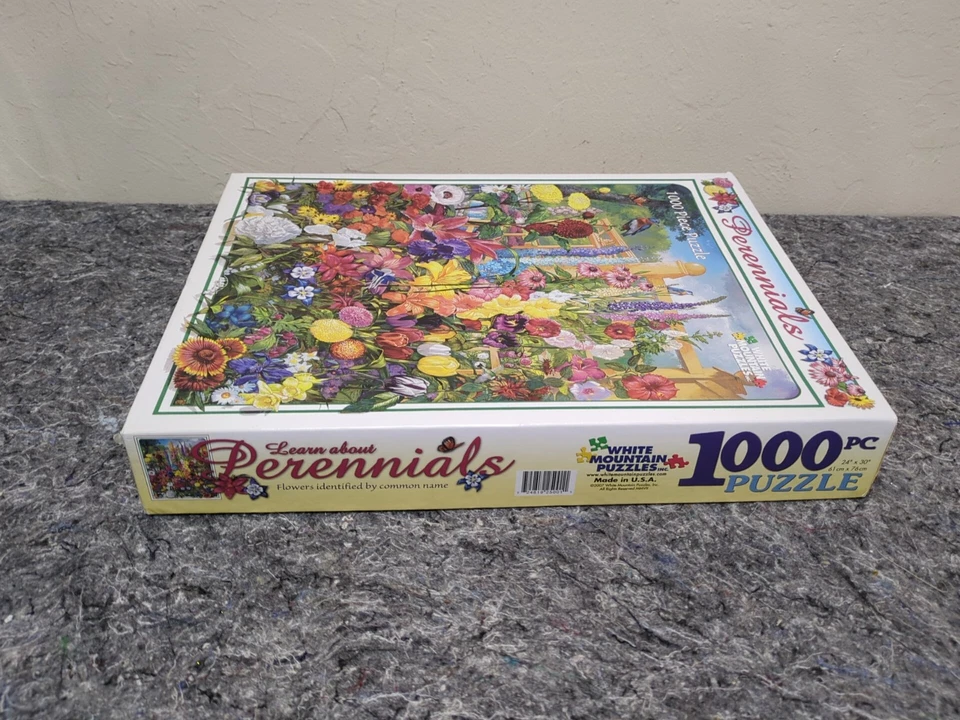 White Mountain «Многолетники» 1000 шт. головоломка 2007 цветочные цветы - Изображение 3 из 4