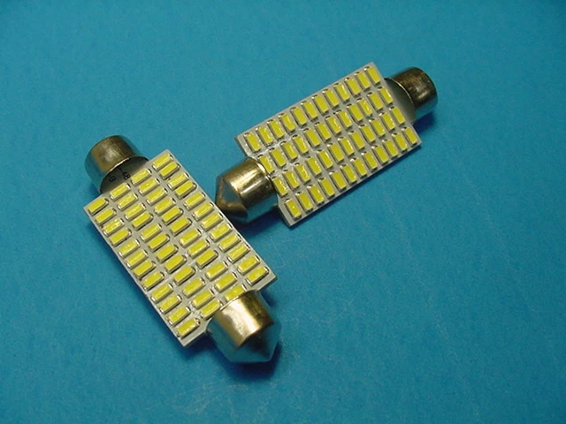 2 luces LED de panel de vela de cortesía interiores súper blancas 65-95 Buick Caddy Olds GMC Foto 3 de 4