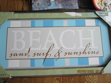 NIB Decorative Wooden Beach Sign