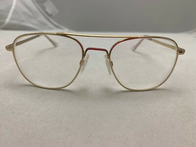 Randolph Engineering Aviator Eyeglasses Clear 55mm Lens Gold Frame Eyewear  #76