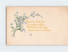 Postcard Greeting Card with Poem and Flowers Art Print
