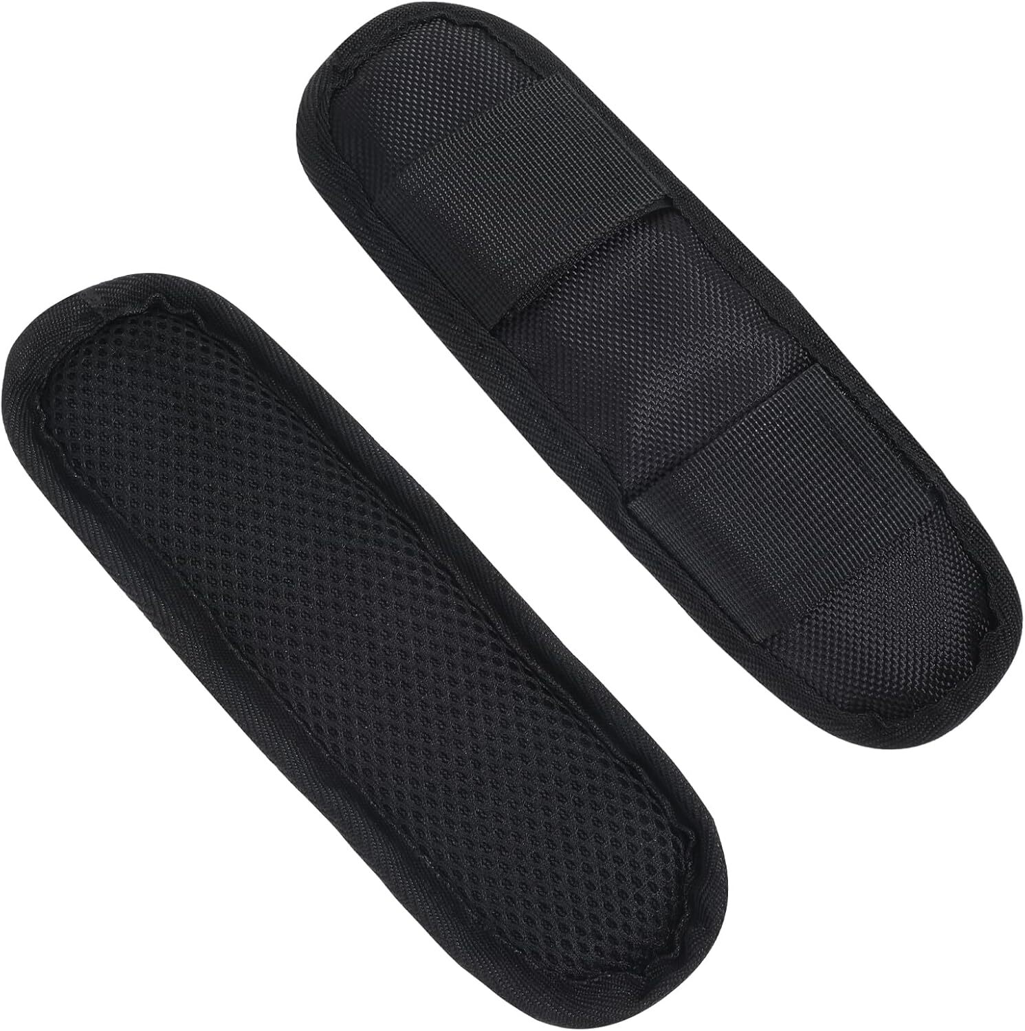 2 Pcs Shoulder Strap Pad Black Luggage 7.9x0.3 Inch Removable...