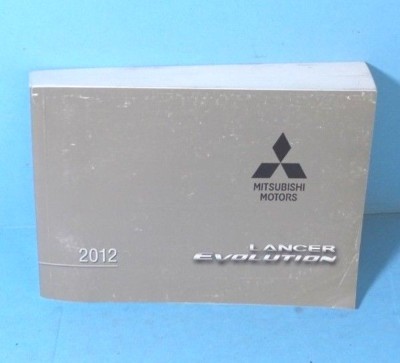 12 2012 Mitsubishi Lancer Evolution owners manual 