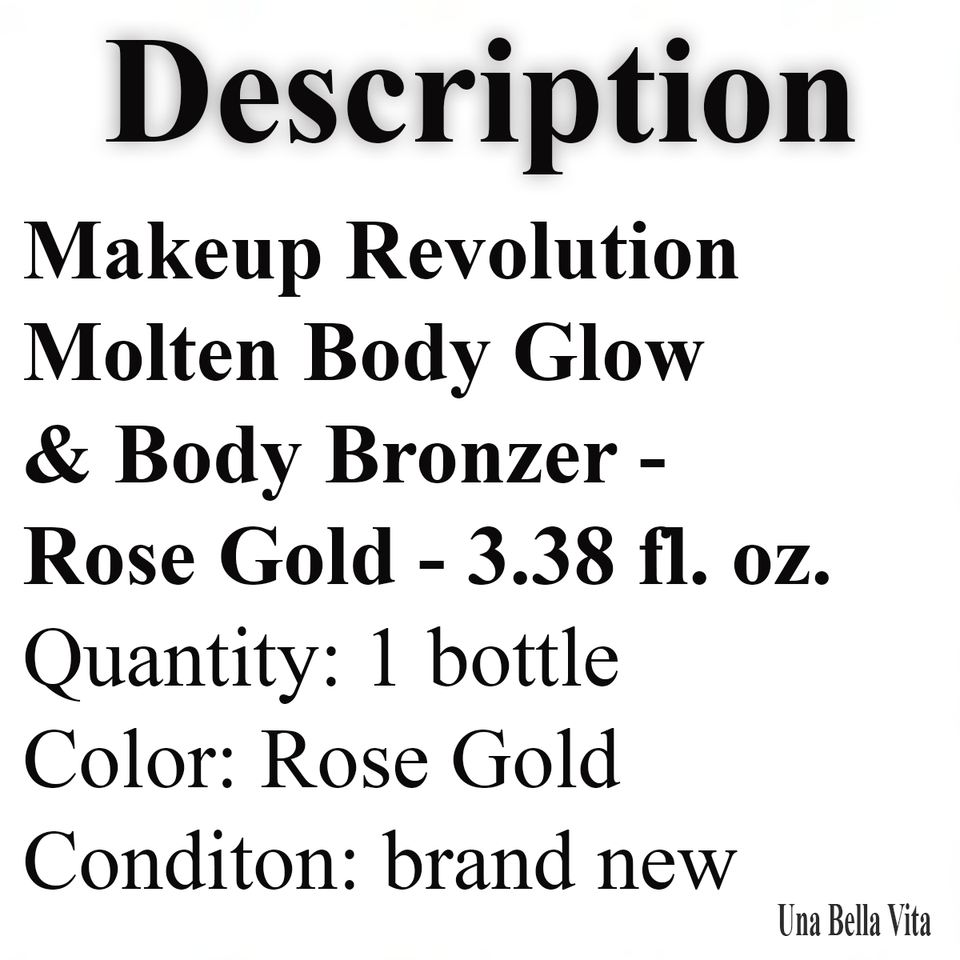 Revolution Glow Molten Body Glow Rose GoldFace & Body Liquid