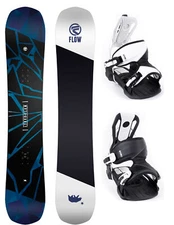 FLOW Burst 159 WIDE Mens Snowboard Package+Flow Alpha Bindings NEW