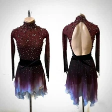 ice figure skating competition dress Gymnastics costume dance Dress dyeing