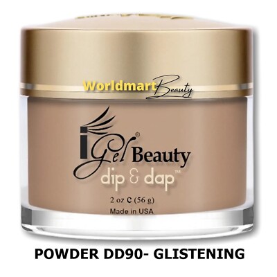 IGel Beauty Dip & Dap Acrylic Dipping Nail Polish POWDER DD90- GLISTENING