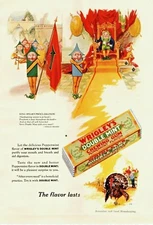 1928 Wrigley's Double Mint Chewing Gum Vintage Print Ad King Spears Declaration 