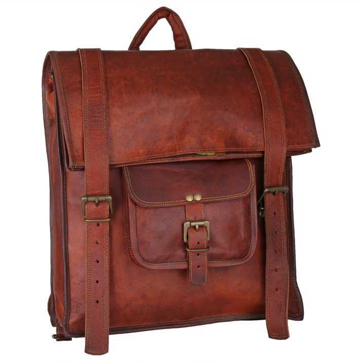 Bolso con ruedas de cuero suave real para hombre Mochila Grande Senderismo Viaje