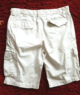 BROADWAY Herren Bermuda Shorts Jeans Hose weiss 32