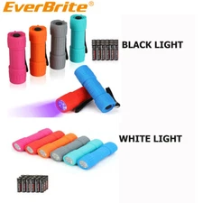 EverBrite 6 PACK Black Light Flashlight White/Black Light Batteries Included NEW