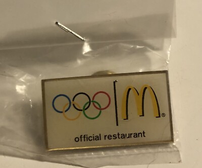 McDonalds Olympics Official Restaurant Crew Tack Pin Original Package M1