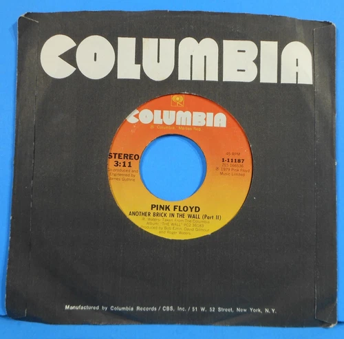 PINK FLOYD ANOTHER BRICK IN THE WALL PART 2  7" 1979 GREAT CONDITION! VG+/VG+!!A