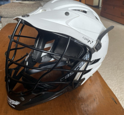 Cascade CPX-R Men s Lacrosse Helmet Adjustable SPR Fit White w/Black Cage EUC
