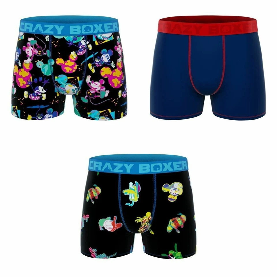 Calzoncillos boxer Crazy para hombre XL Disney Mickey Mouse Disney Pluto 3 pares regalo Foto 2 de 4