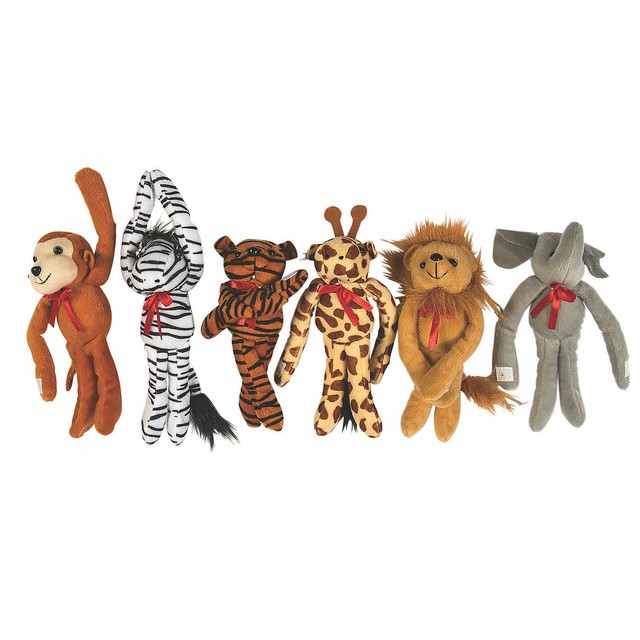 Fun Express Plush Long Arm Zoo Animals With Velcro Paws (1 Dz) for sale