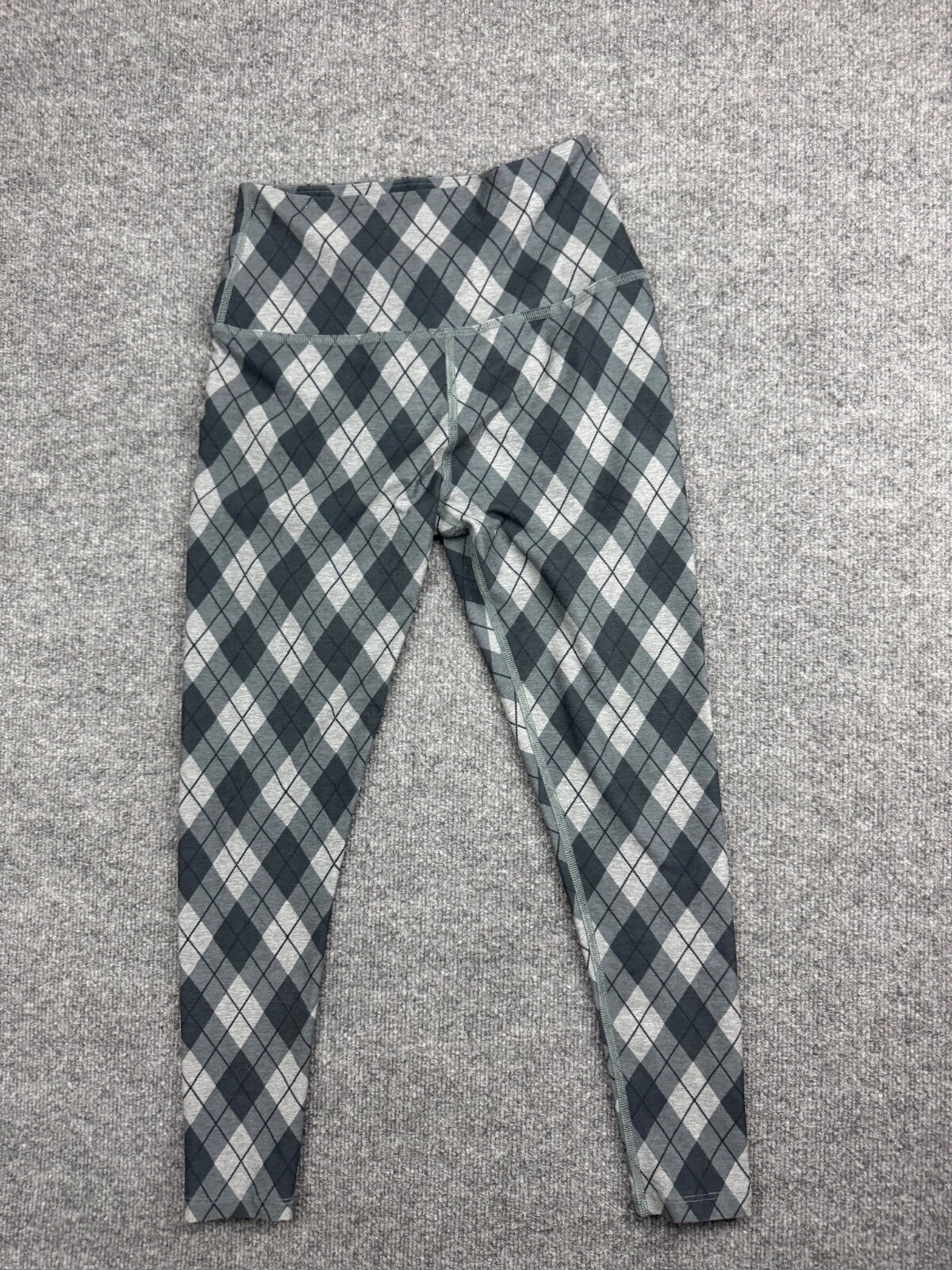 beyond-yoga argyle print ankle skinny leggings